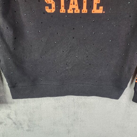 Womens Victorias Secret Pink Sweatshirt Rhinestone Oklahoma State Long Sleeve M - Picture 3 of 10
